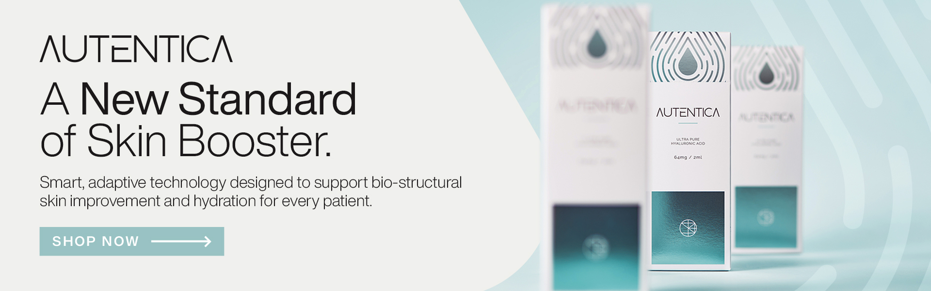 Autentica a New Standard of Skin Booster desktop banner